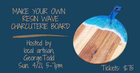  Sold Out - Make Your Own Resin Wave Charcuterie Board 