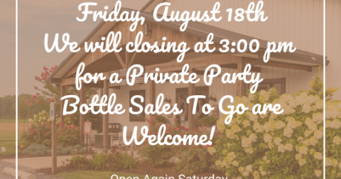 Closing Early for Private Party